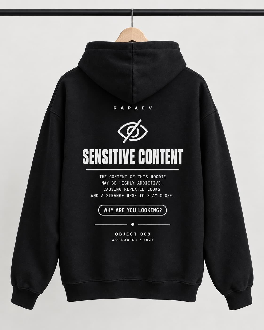 Object 008 Hoodie — Black