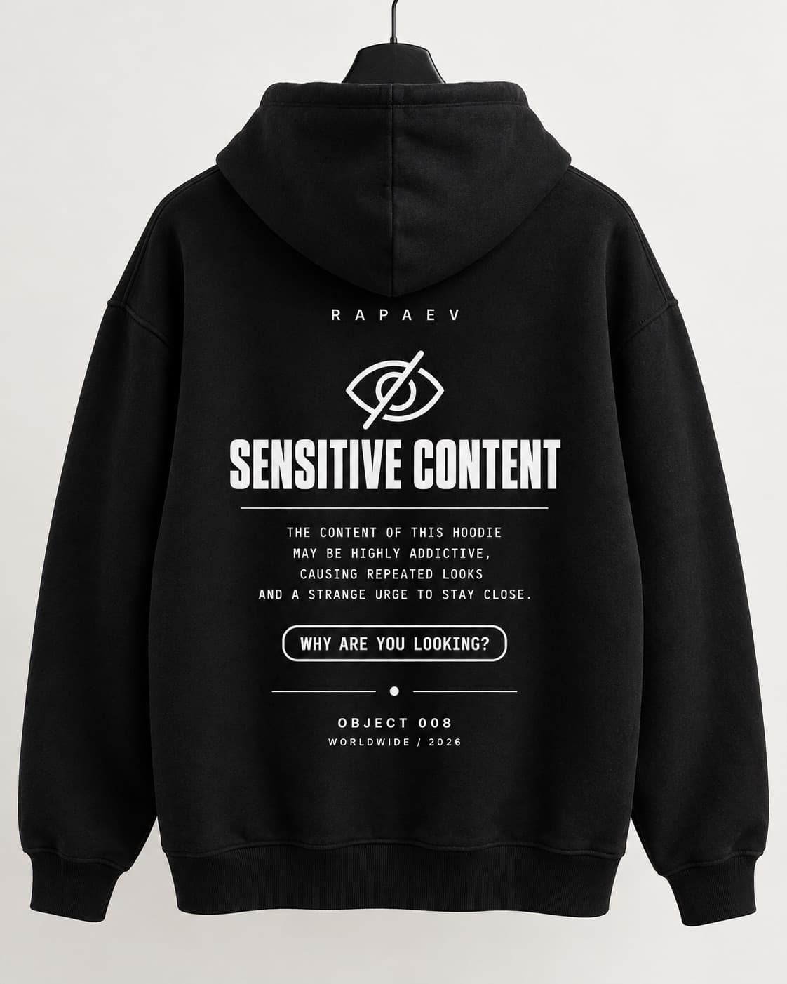 Object 008 Hoodie — Black