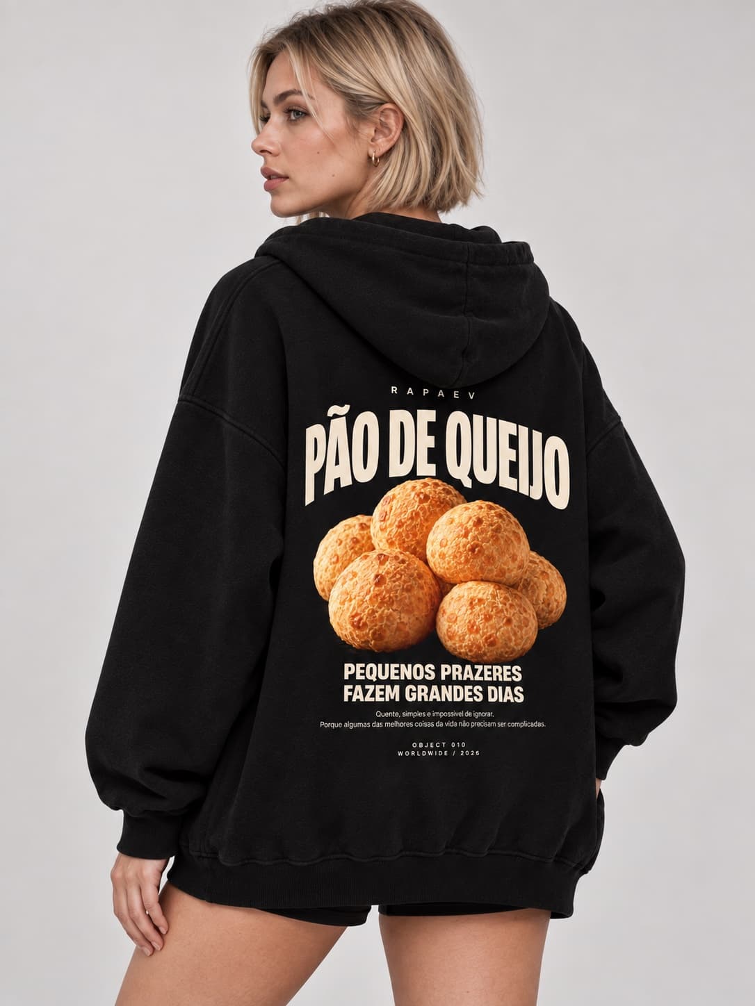 Object 010 Zip Hoodie — Black